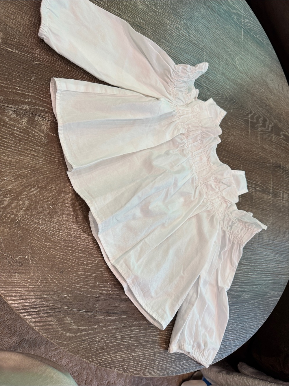 Zara white top Ruffle